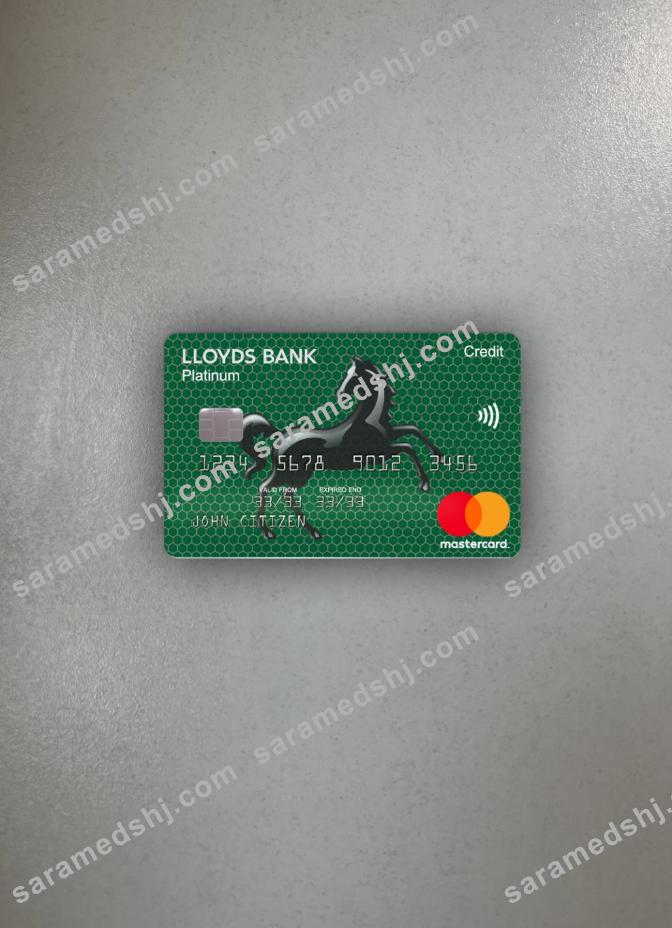 United Kingdom Lloyds platinum mastercard photolook front